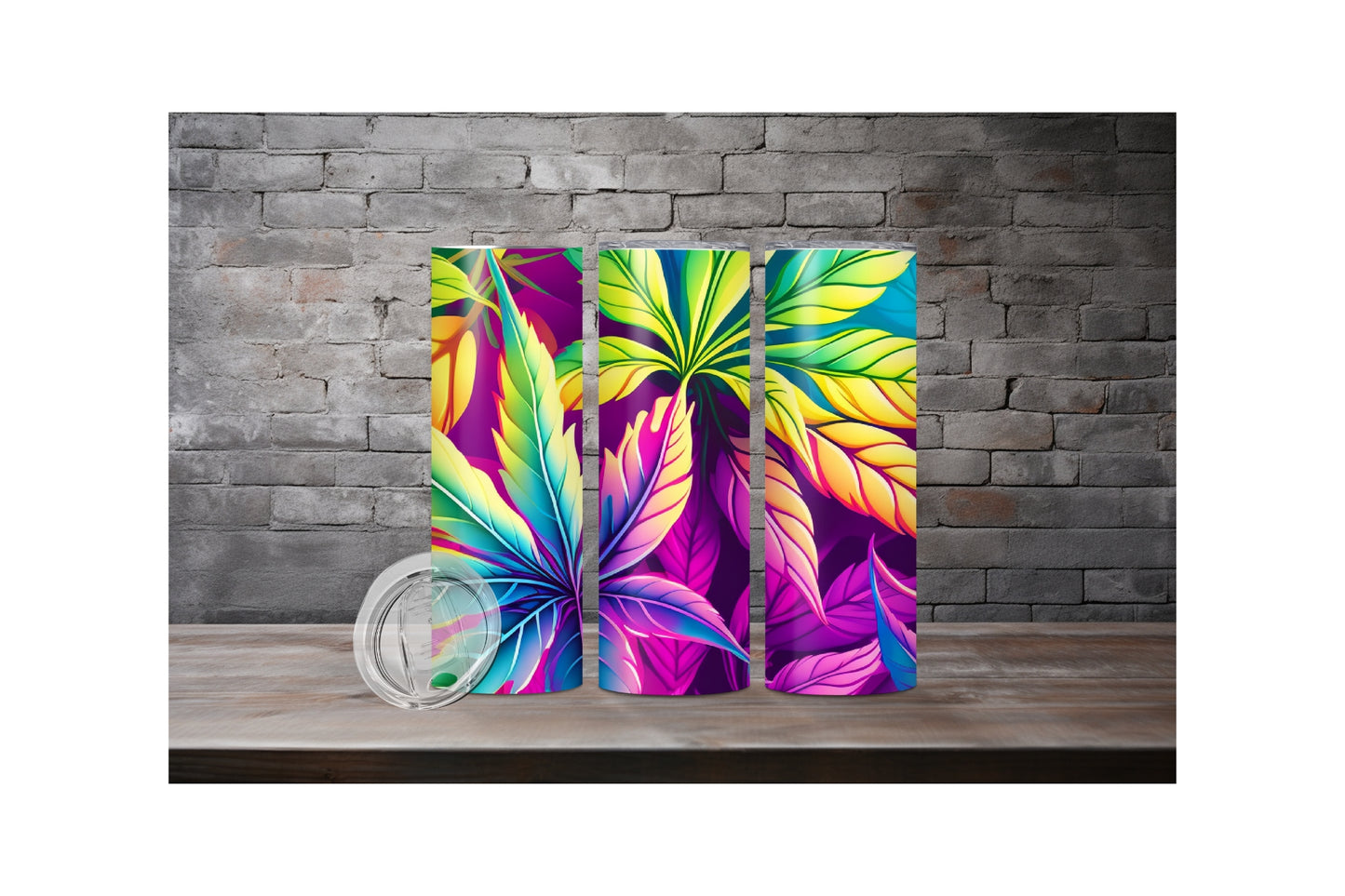 20oz Rainbow Leaf