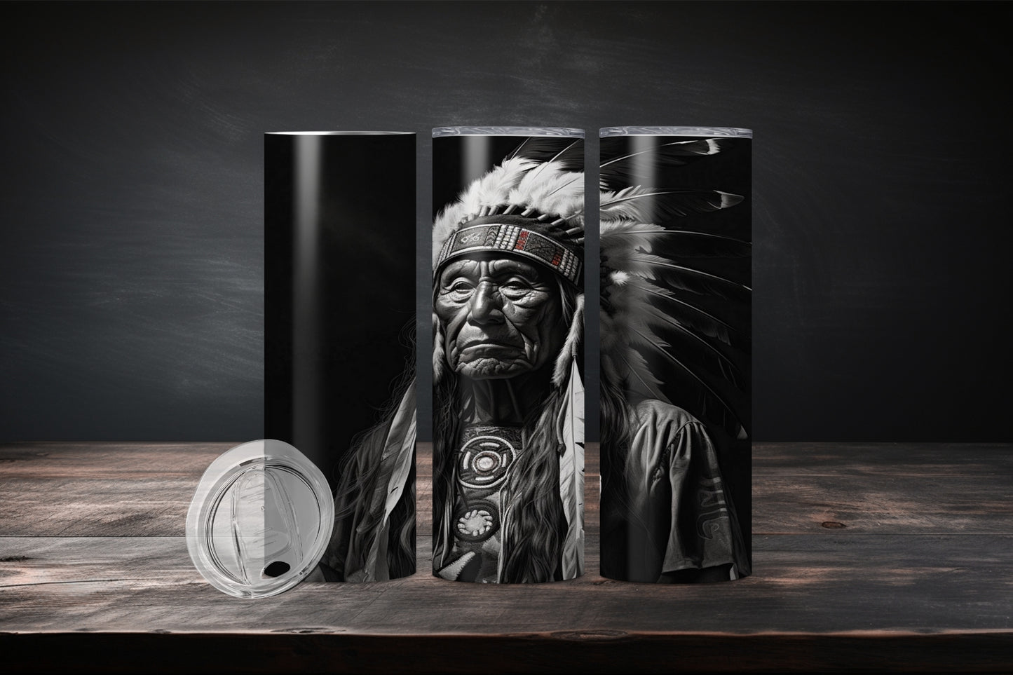 20oz Native American Design 7507