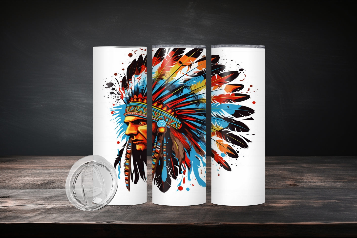 20oz Native American Design 7510