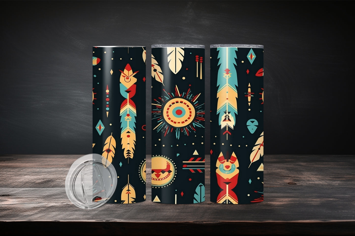 20oz Native American Design 7512