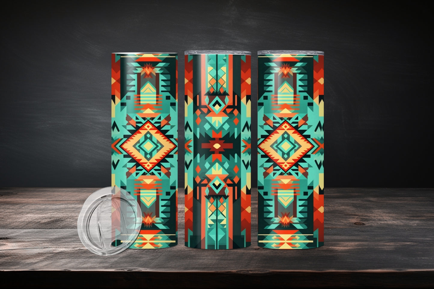 20oz Native American Design 7517