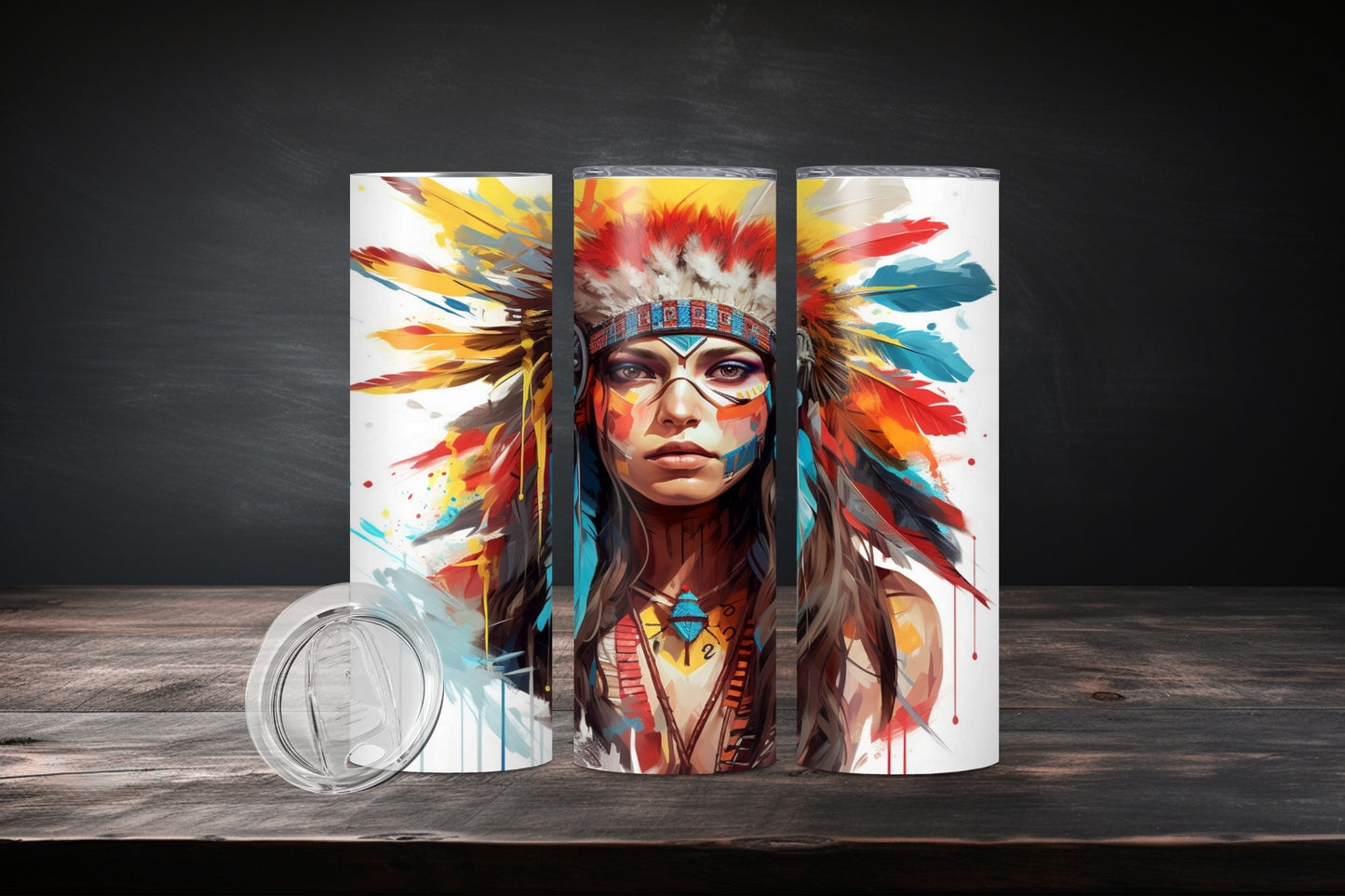 20oz Native American Design 7519
