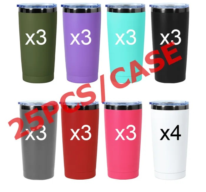 Laser Engraved 20oz Tumblers (case of 25)