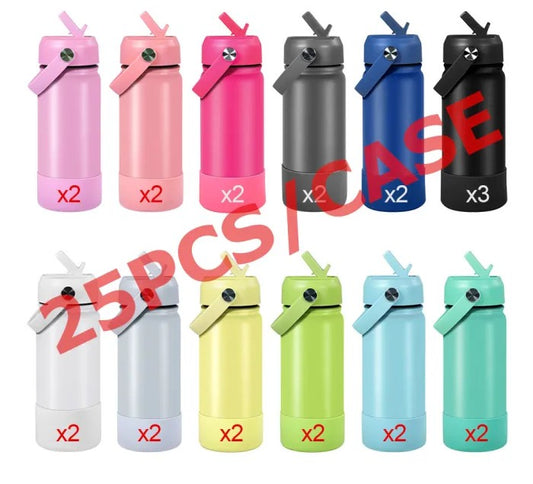 Custom Laser Engraved 18oz Water Bottles – Silicone Non-Slip Bottom | Case of 25