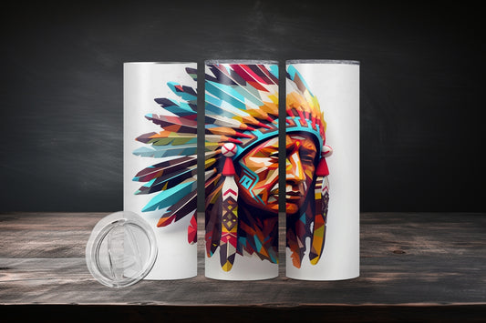 20oz Native American Design 7503