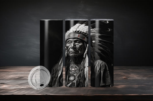 20oz Native American Design 7507