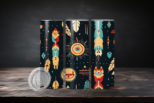20oz Native American Design 7512