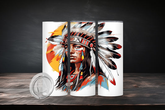 20oz Native American Design 7513