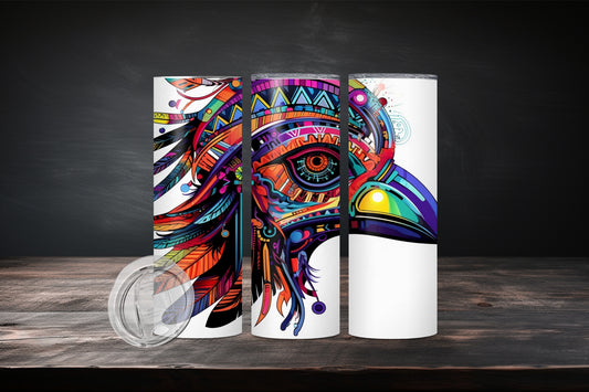 20oz Native American Design 7514