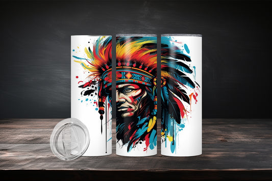 20oz Native American Design 7518
