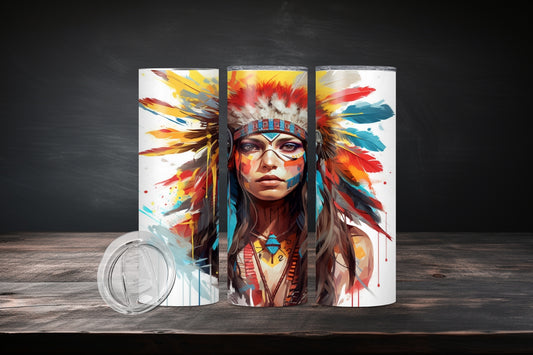 20oz Native American Design 7519