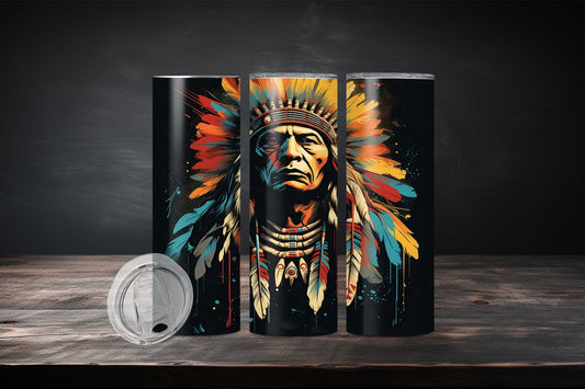 20oz Native American Design 7521