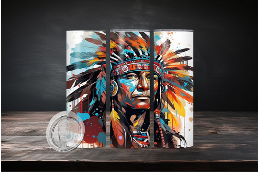 20oz Native American Design 7522