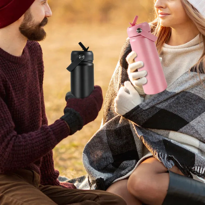 18oz Powder Coated Sports Water Bottle, Mixed colors (laser Engraved)
