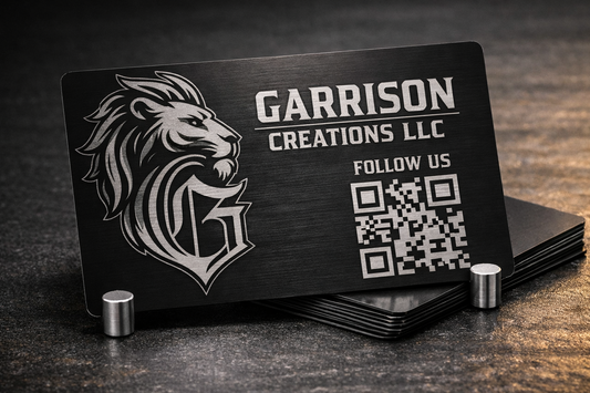 Laser Engraved Metal Business Cards (Front)