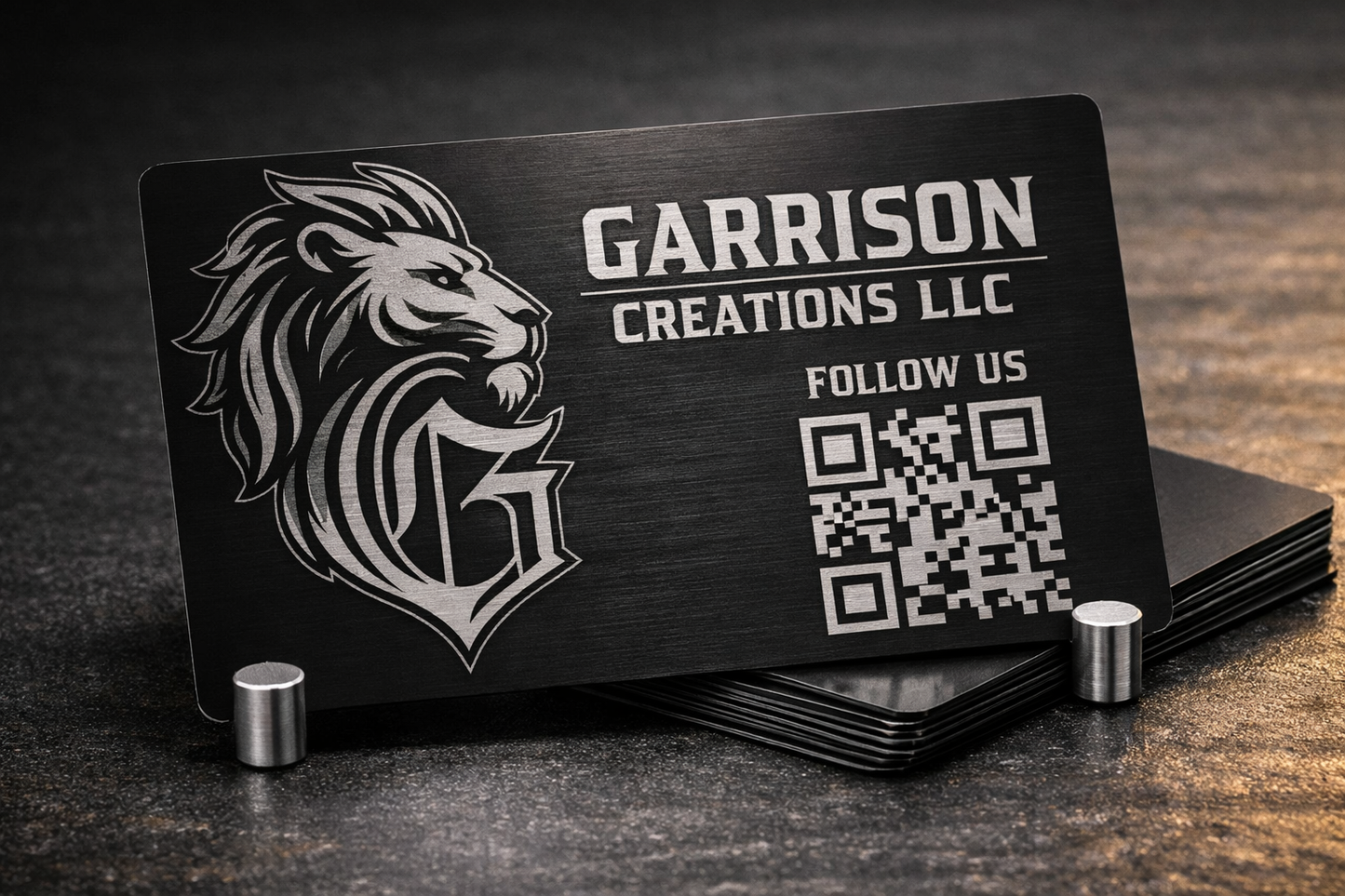 Laser Engraved Metal Business Cards (Front+Back)