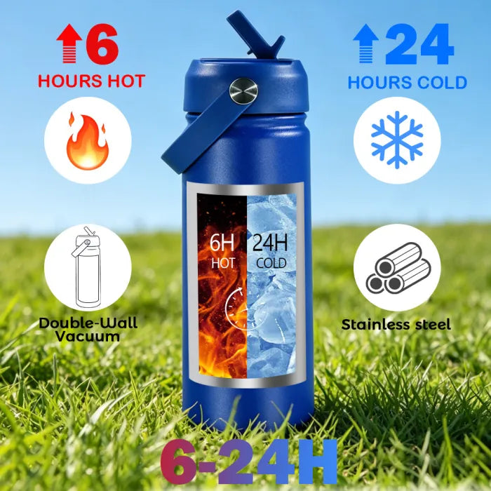 18oz Powder Coated Sports Water Bottle, Mixed colors (laser Engraved)